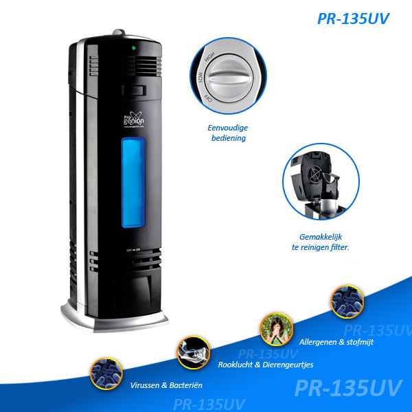 UV Luchtreiniger PR-135 met ionisator 40 m² - Luchtreiniger.com