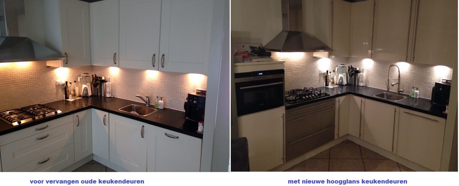 Keukenrenovatie en keukendeurtjes vervangen- keukenblad vernieuwen
