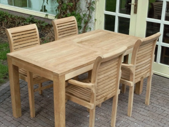 Teak tuinmeubelen tuinset Puurteak