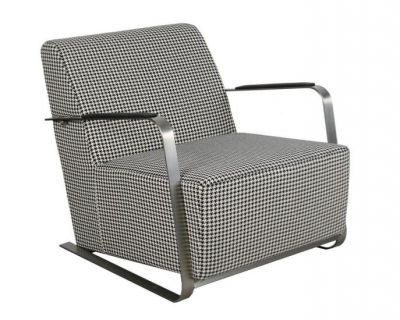 Prachtige Retro Fauteuil met rvs frame.
