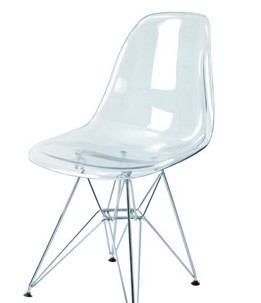 Eames GHOST chair, transparant DSW en DSR  