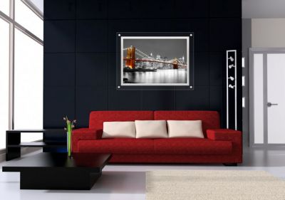 Posters in design-lijsten met full background led verlichting, slechts 11mm.dik