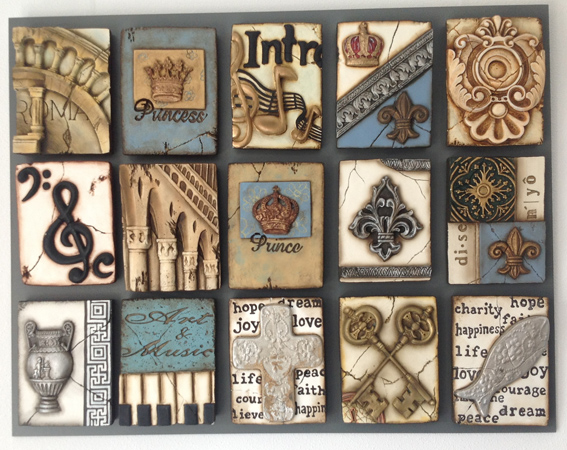 Disenyo wand decoratie met brocante uitstraling v.a.16,00