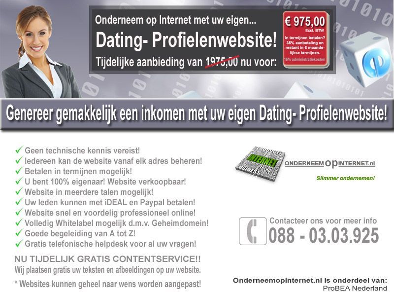Genereer inkomsten met uw eigen Datingwebsite / profielenwebsite!