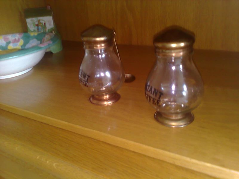 Kandelaar en lamp koper