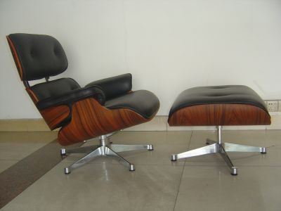 Charles & Ray Lounge Stoel / Fauteuil (Wit & Zwart) 