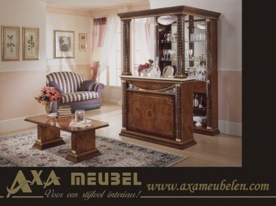 hoogglans noten klassieke wortelnoten AXA meubelen rotterdam