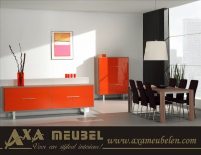 Modern design oranje kleur meubelen den haag breda rotterdam