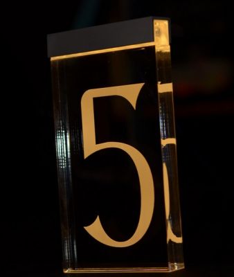 Huisnummer verlicht met led naambord naambordje