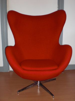 Egg Chair (Rode Design Stoel/Fauteuil)