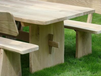 Houten tuinset van massief eiken