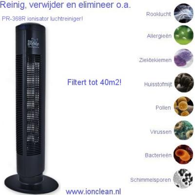 Design ionisator luchtreiniger PR-368R filtert 40m2!
