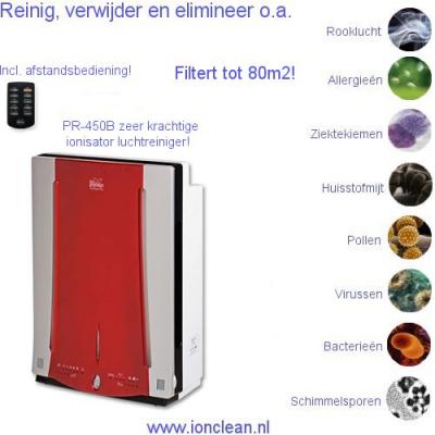 Krachtig ionisator luchtreiniger met verschillende filters PR-450B