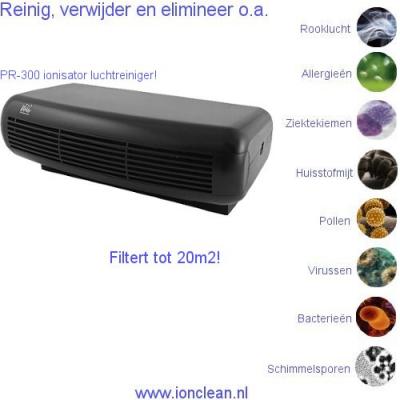 Eenvoudige ionisator luchtreinigr PR-300 reinigt 20m2!