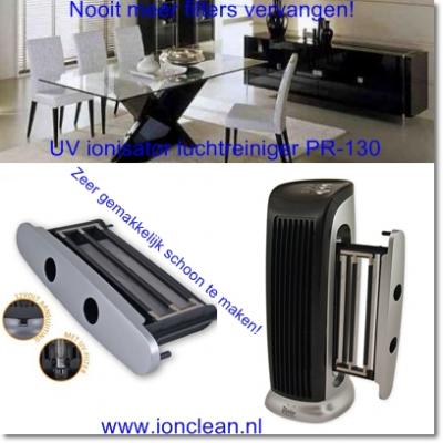 Last van astma en wilt u de klachten verlichten? PR-130 UV ionisator filtert 25m2!