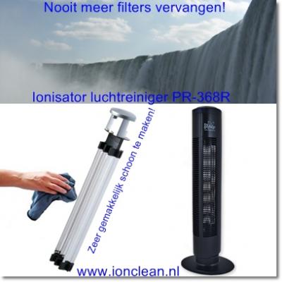 Ververs de lucht in huis met de Tower Design ionisator PR-368R filtert tot 40m2!