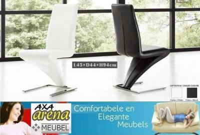 Luxe design moderne leer STOELEN AXA MEUBELEN BREDA DEN HAAG