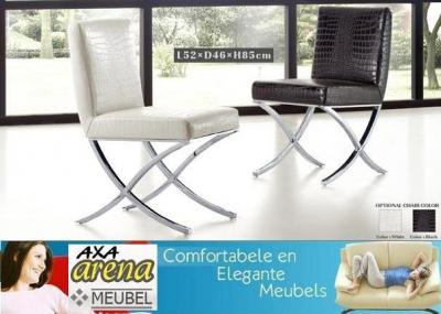 Luxe design moderne leer STOELEN AXA MEUBELEN BREDA DEN HAAG