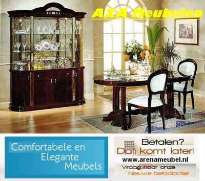 LAAGSTE PRIJS divina hoogglans Hoekvitrinekast AXA MEUBELEN Breda Den Haag