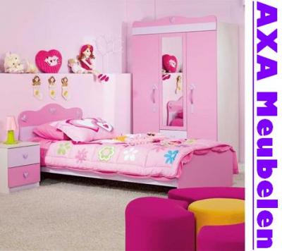 HEARTS roze meisjes bed kinderbedden kasten AXA MEUBELEN BREDA DEN HAAG