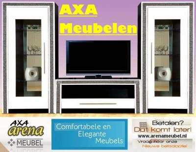 HOOGGLANS WIT ZWART SWAROVSKI STEEN WOONKAMER MEUBELEN AXA BREDA DEN HAAG