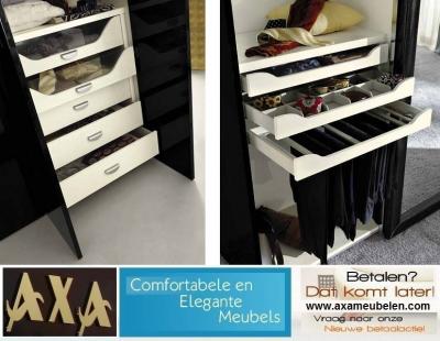 italiaanse barok hoogglans zwart boxsprings slaapkamer AXA meubelen ROTTERDAM breda den haag