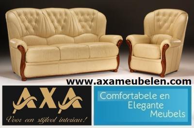 Leer lederen swarovski Bankstellen AXA Meubelen ROTTERDAM