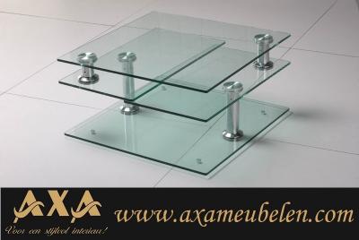 glazen meubelen modern glas salontafels AXA Rotterdam Breda Den Haag