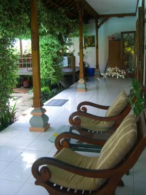 Bali, woning tussen de rijstvelden