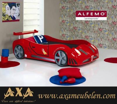Ferrari rood formule auto race bedden AXA meubelen rotterdam