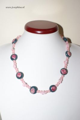Pink Roses collier