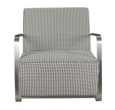 Prachtige Retro Fauteuil met rvs frame.