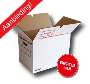 Professionele Topkwaliteit Verhuisdozen Premium Wit en Bruin.