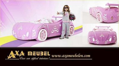 roos kleur roze princess meisjes autobed racebed AXA Meubels