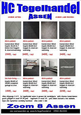 unieke all-in aktie tegelvloeren