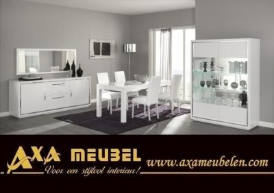 Goedkoop hoogglans wit woonkamer meubel kopen AXA Rotterdam