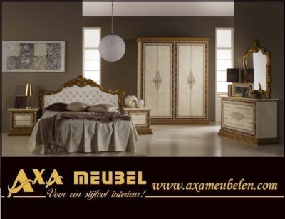 compleet hoogglans noten slaapk interieur kopen AXA meubelen