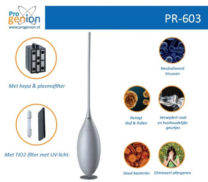 Luchtreiniger met 6 filters