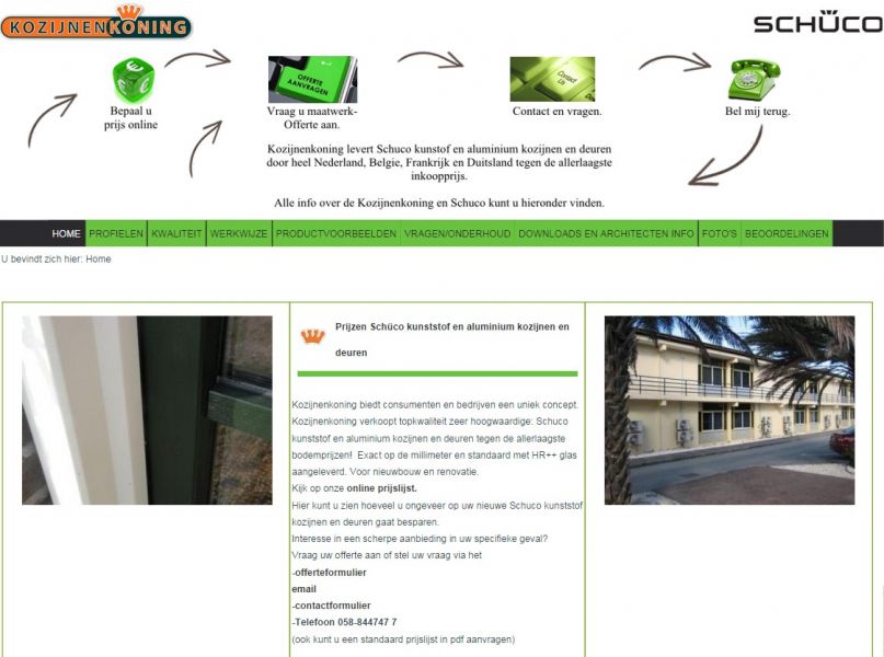 Schüco Kunststof kozijnen voor particulieren en bedrijven tegen inkoopprijzen.