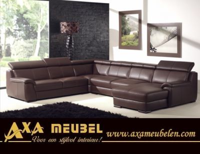 tiffany lederen belform hoek banken bankstellen AXA Meubelen