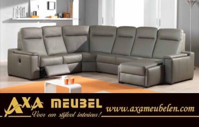 leren leder relax reclinier bankstel AXA Meubelen rotterdam