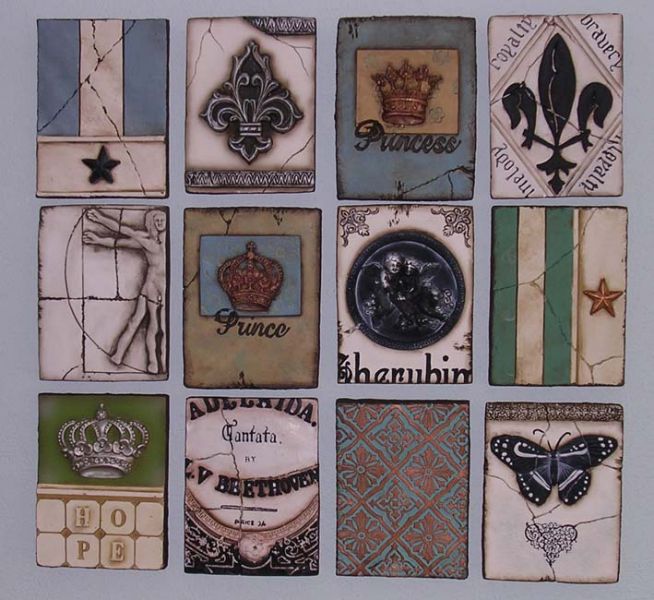 Disenyo wand decoratie met brocante uitstraling v.a.16,00