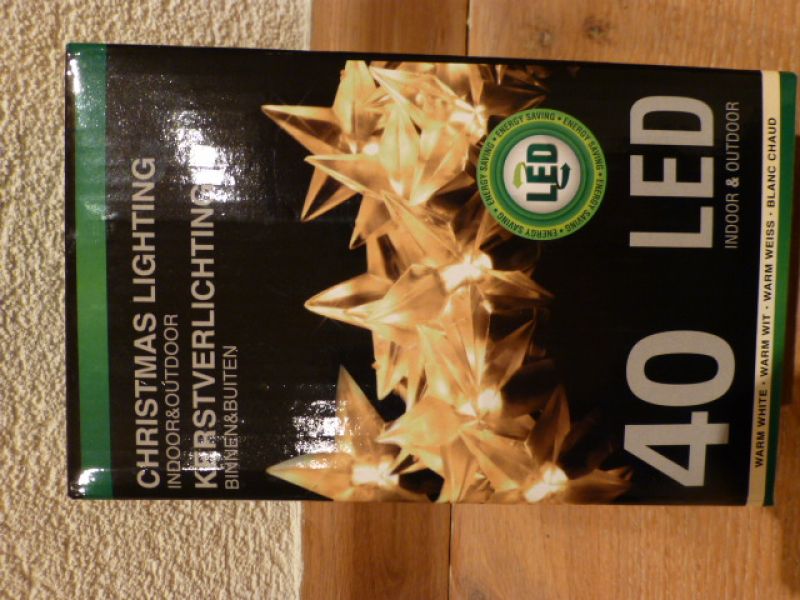 NIEUW LED Kerstverlichting 40 ster lampjes bi/bu warm wit  