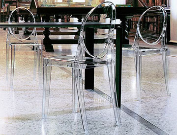 Ghost design stoel, Philippe Starck in Transparant kristal 