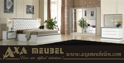 Hoogglans wit avantgarde swarovskisteen slaapkamers meubelen