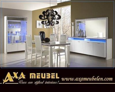 hoogglans wit avantgarde swarovski woonkamers AXA Meubelen