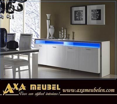 hoogglans wit avantgarde swarovski woonkamers AXA Meubelen