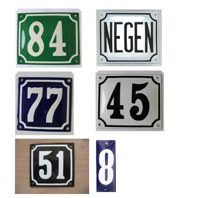 NOSTALGISCH EMAILLE HUISNUMMERS ECT SLECHTS VANAF 7,95!