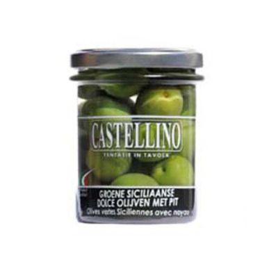 Heerlijke Siciliaanse Dolce olijven van het merk Castellino.