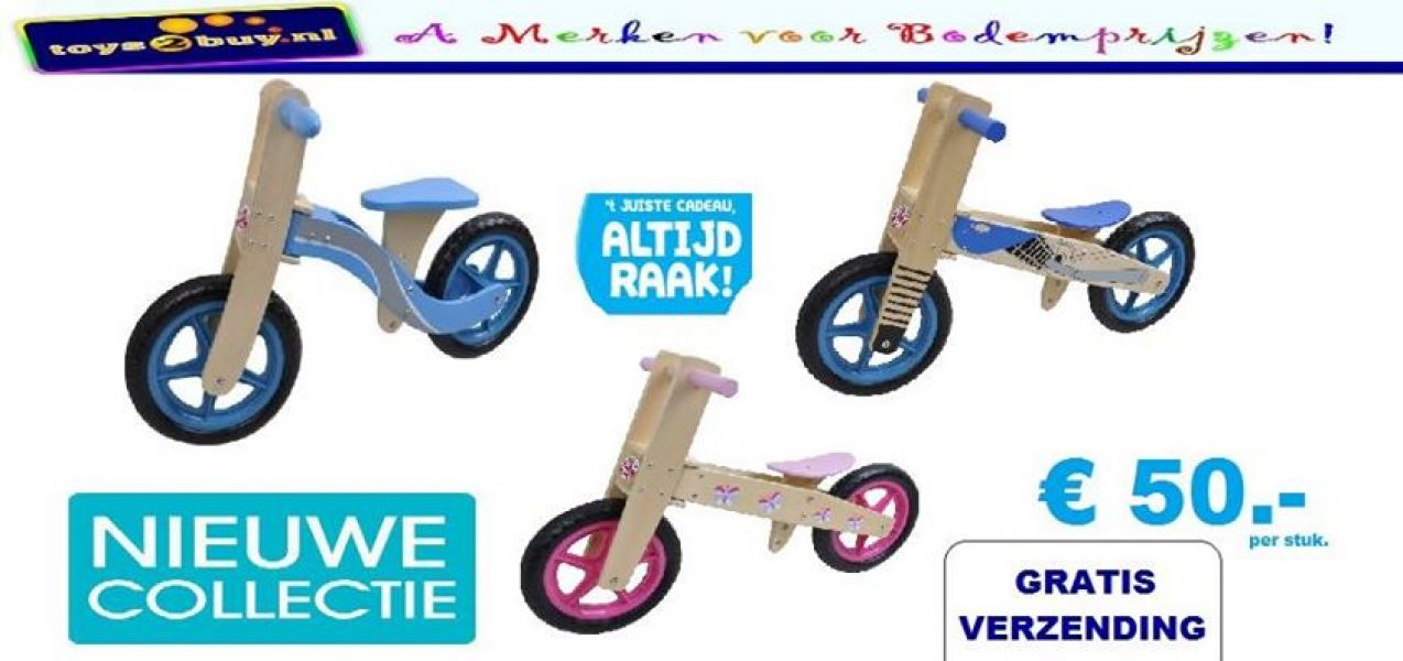 Stalen en houten loopfiesten, Nu ook kinderfietsen